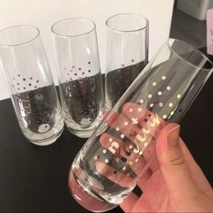 4 piece stemless glass set